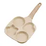 kitchen accessoriesNon-stick egg frying pan, 4-hole Heart-Shaped Pancake Pan with Wooden Handle,Granite-Style Breakfast Skillet, Small Nonstick Pan for Eggs, Omelets, Toast, Pancakes&Crepes, Easy-Clean Multifunctional Kitchen Gadget,back to school-gifts