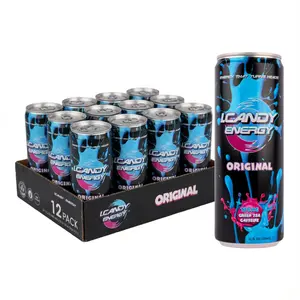 I.CANDY Energy Drink Original 12 Pack 12 oz Cans, Bulk Energy Drinks Case, Classic Flavor, 114mg Caffeine, Smooth Clean Energy No Crash