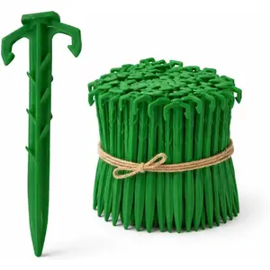 100 ct. Contractor Grade 4 Inch Biodegradable Stakes Sod staples For Securing Weed Fabric Landscape Fabric Netting and Blanket