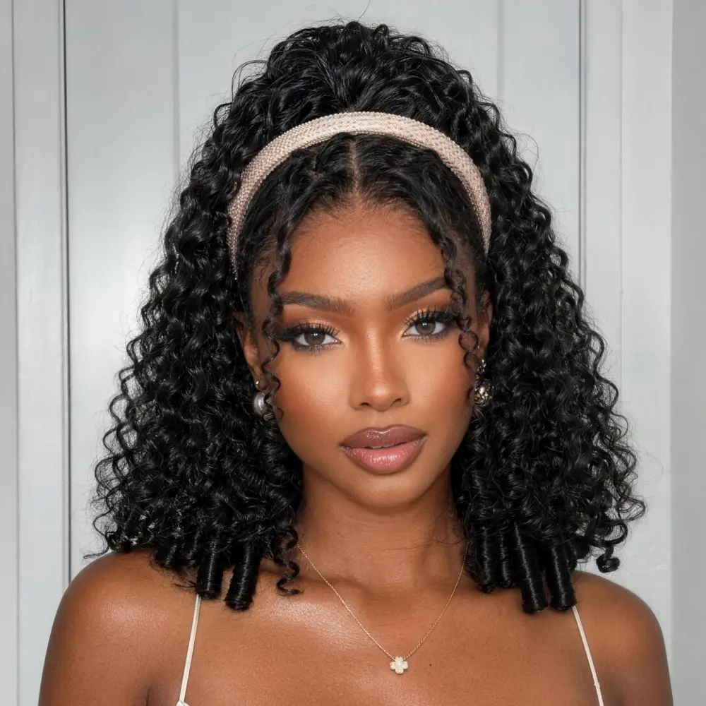 Arabelle Burmese Curly Drawstring Human Hair Ponytail 250% Density Influncer Same Scalp-Protective Design Natural Looking