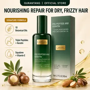 Peptide & Keratin Hair Oil | K-Beauty Care for All Hair Types, Dry Frizzy Hair, Damage Repair, Anti-Breakage, Lightweight Non-Greasy Care, Smooth & Glossy Hair, Salon Shine Finish | with Squalane & 10 Plant Oils including Jojoba Seed Oil