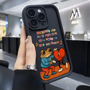 B-Bad B-BunnyS Art Music Album Illustration Phone Case Suitable for iPhone 17 16e 16 15 14 13 12 11 Mini Pro Max Air X XR XSMAX 8 7 Plus Anti Fall Protective Soft TPU Shockproof Back Cover Protector Casing