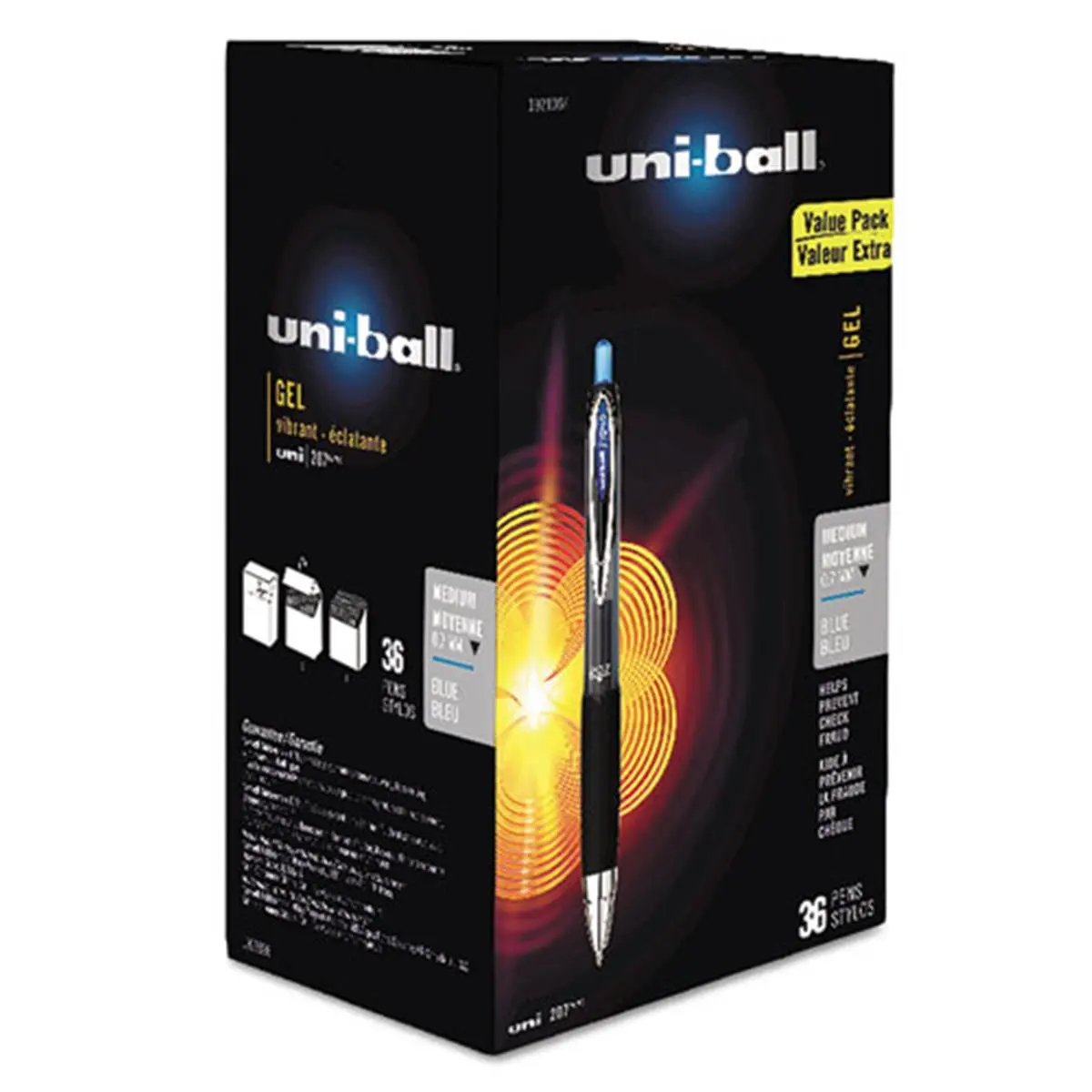 Sanford Uni-Ball 207 Roller Ball Pen - 0.7 mm Point Size, Blue, Acid-Free Archival Quality Ink, Waterproof, Prevents Check Fraud, Stylish Metallic Accents, High-Quality Finish for Recordkeeping