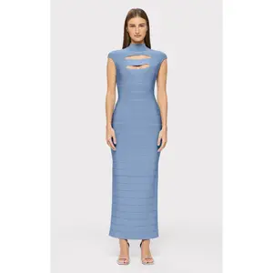 CAP SLEEVE CUT-OUT GOWN