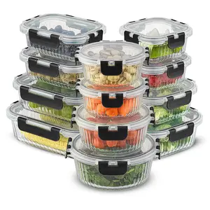 JoyJolt 24-Piece Fluted Food Storage Container Set with Lids