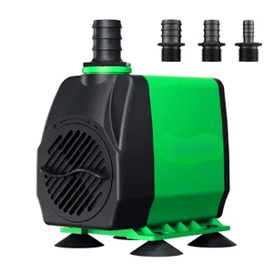 800GPH Submersible Pump(3000L/H, 24W), Ultra Quiet Water Fountain Pump with 10ft. High Lift with 6.5ft. Power Cord, 3 Nozzles for Fish Tank, Pond, Aquarium, Statuary, Hydroponics