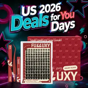 Fulluxy Velvet Flood | Signature Spike Lashes No Stacking Needed Fluffy, Long-Lasting & Easy DIY | Complete Set with Glue Remover & Tweezer for Beginners | One Layer = Bold, Luxe Volume