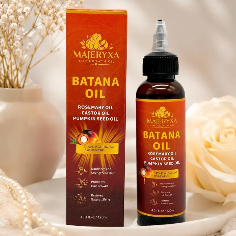 Batana Oil,Strong & Healthy Hair, Make Hair Longer Fuller Thicker, Organic Batana Oil with Rosemary Oil,Castor Oil,Pumpkin Seed Oil,for All Hair Types.