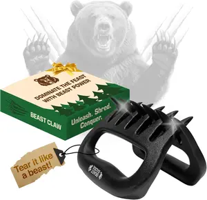 Beast Claws Meat Shredder Claws for Pulled Pork, BBQ & Smoking, Dishwasher Safe Bpa-Free ABS Meat Claws for Shredding Chicken Brisket Turkey, Durable Safe BBQ Tools & Funny Gift for Men Pitmasters Disc Living