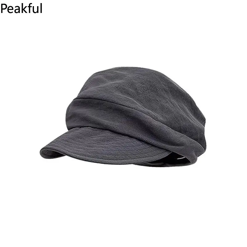 Beret Women Vintage Denim Octagonal Hat Berets Painter Cap Female Autumn Spring Hats For Women New Casual