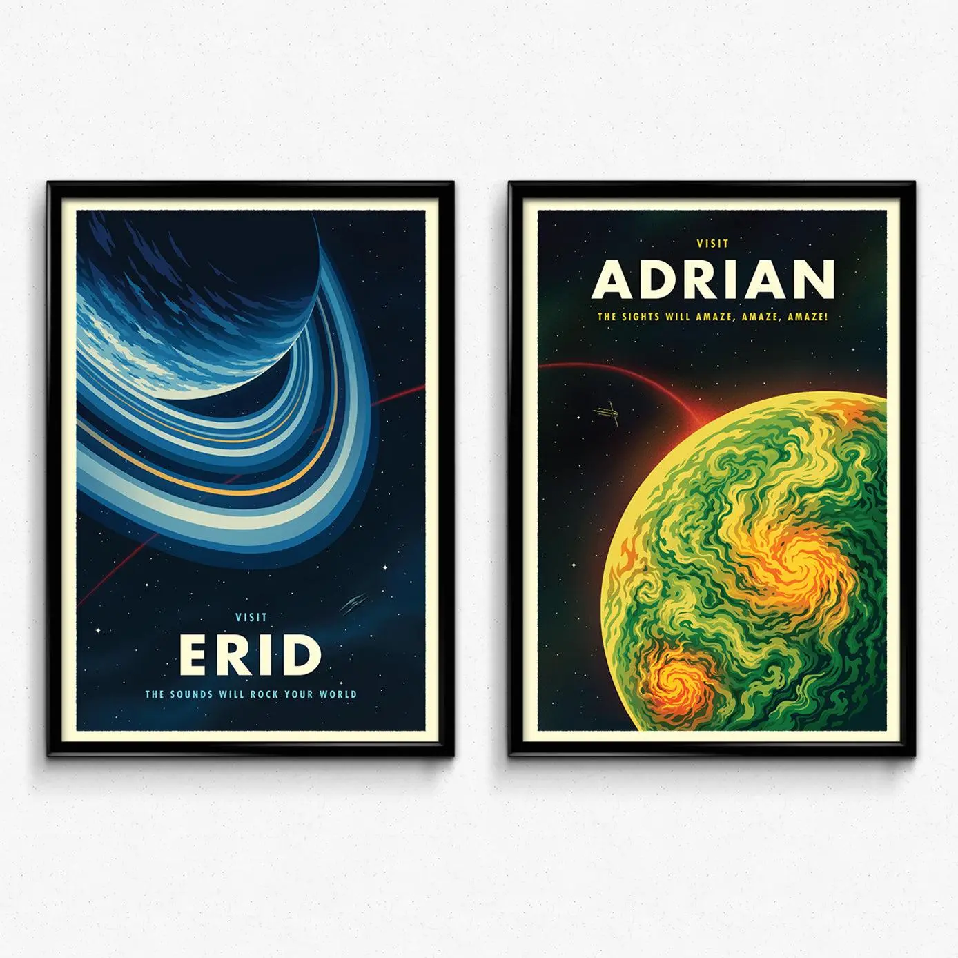 Project Hail Mary Travel Posters - Paper Space Wall Art Decor, Bookish Adrian Erid Planets Sci-Fi Printing, Library Decoration