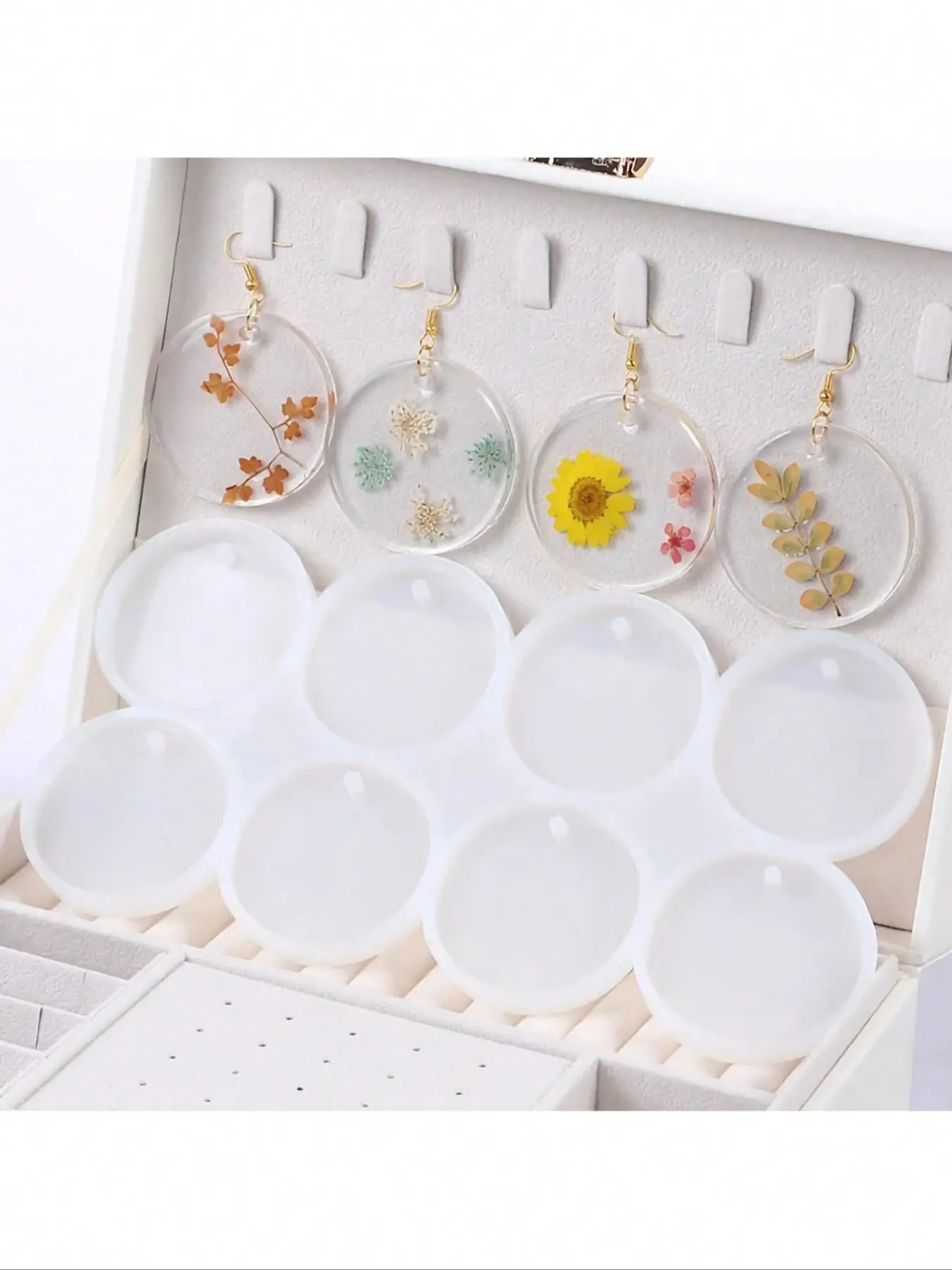 Round Pendant Resin Mold, DIY Crystal Epoxy Jewelry Making Silicone Mould, Keychain Tag Casting Tool, Jewelry Making Tools, Handmade Craft Supplies, DIY Jewelry Accessories, Handicraft