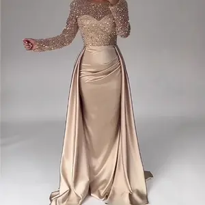 Women'sBanquetLongSleeveElegantSocialiteHostQueenSequinEveningDressFormalWomenswear