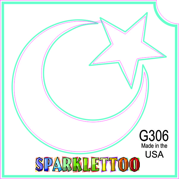 Crest Men's Glitter Tattoos, 100-Pack with 3-Ply Muslim Crest Stencils, Ruby Red, FDA Safe Body Art for Special Occasion Costumes, Stencil Tattoos, Children, 3-Ply Stencil