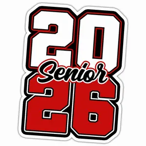 Senior 2026 Sticker, Class of 2026 Graduation Gift Vinyl for High School College Students, Laptop, Book, Helmet, Car 4Y9