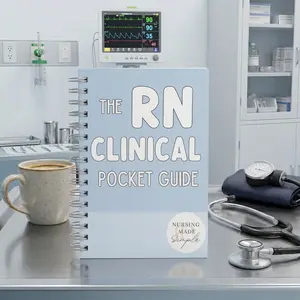 RN Clinical Pocket Guide for Nurses & Students: Pocket-Size Clinical Reference, Nursing Procedures, Medication Reminders, ICU & Bedside Care Tips, Study Notes & Shift Support