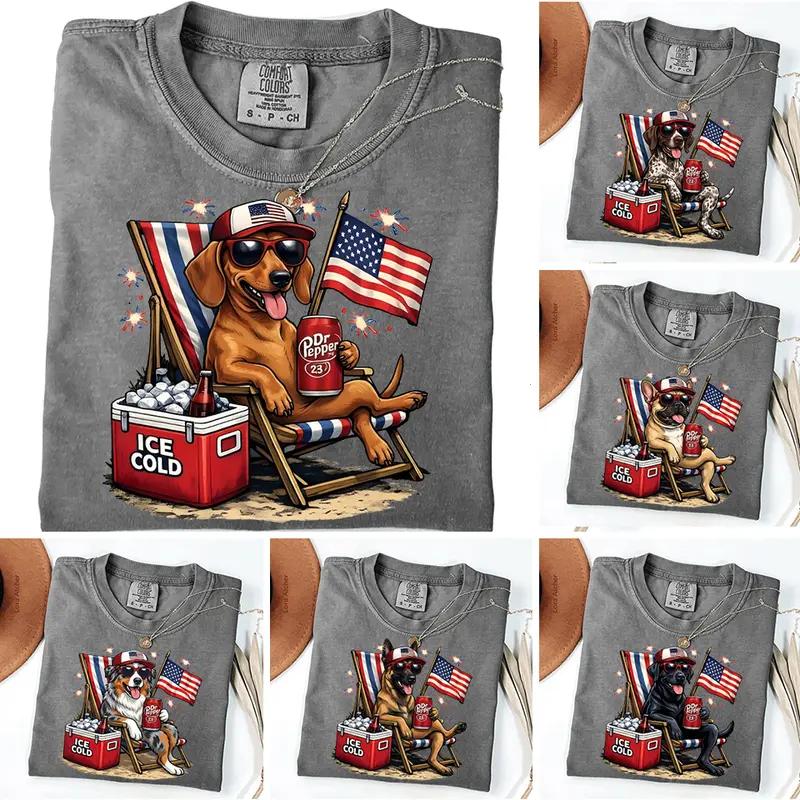 Comfort Colors Pepper 50+ Dog Funny 4th of July Shirt, Retro Dachshund Drinking Dr Pepper Shirt, Funny Summer Beach Dog Shirt, Patriotic Dogs Shirt, Dr Pepper Lover Dog Shirt, Black Labrador 4th Of July Shirt
