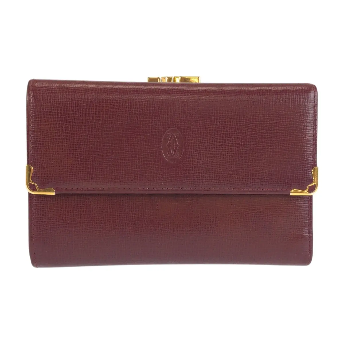 Pre-owned Cartier Calfskin Small Leather Goods Must Line Leather Wallet