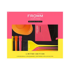 FROMM Neon Glow Hair Color Kit - Haircare Coloring Supplies with Foil, Blended Tones, and Stain-Proof Design