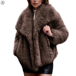 Arssm Women’s Faux Coat - Fluffy Elegant Warm Outerwear for Cold Weather or Night Out Winter Jacket Womenswear