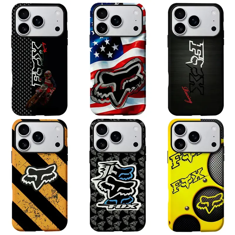 Fox Racing Phone Case – Motocross Racing Aesthetic Design | Shockproof Anti-Scratch Protective Cover for iPhone 11–17 | Perfect Gift for Motocross Fans, Him & Her