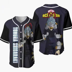 Personalized Tomura Shigaraki My Hero Academia Baseball Jersey Shirt, Baseball Jersey Shirt, Outdoor Sports, Sport Shirt, Dynamic And Comfortable