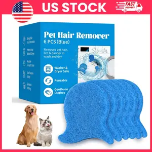 Laundry Pet Hair Removal Fish – 6 Pack | Reusable Eco-Friendly Pet Hair Remover for Washing Machine & Dryer | Captures Fur, Lint & Dander | Gentle on Clothes, Protects Washer & Dryer | Easy to Use & Clean, Multi-Surface Pet Hair Catcher for Home