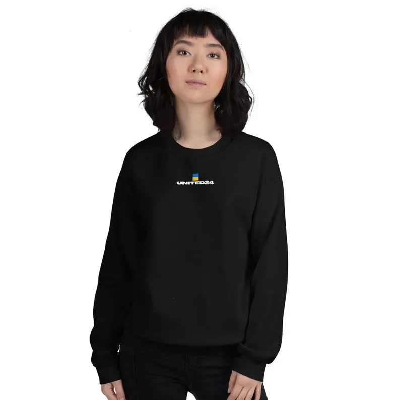 United24 Zelensky Sweatshirt Speech Crewneck Unisex Mens Womens Ukraine Flag Hoodie Sweatshirt