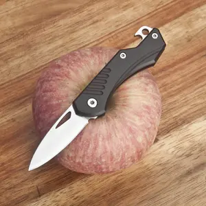 Small Pocket Knife, EDC Folding Knife with Bottle Opener, Stainless Steel Blade and Aluminum Handle, Compact and Lightweight for Daily Use and Gifts