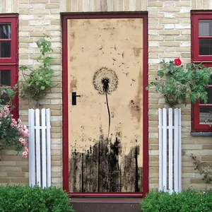 2pcs Vintage Dandelion Wall Stickers Nordic Style Removable Self Adhesive PVC Decals for Bedroom Living Room Modern Minimalist Home Decor Art Romantic Room Background Wall Decoration Stickers