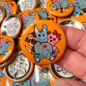 Fluffy Budi 1.5” Button Pin