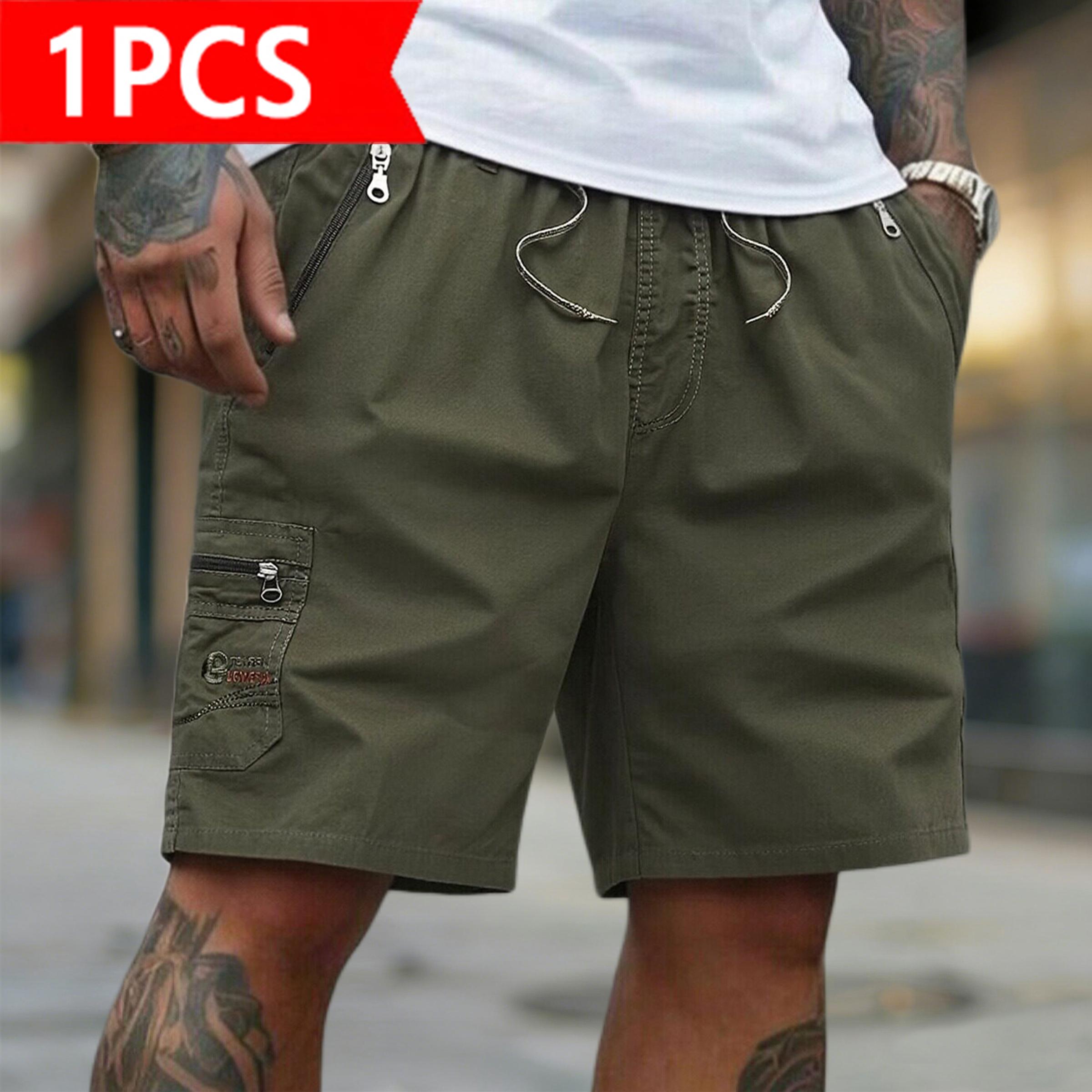 Men's 3-Pack Cargo Shorts | Casual Drawstring Elastic Waist Shorts with Zipper Pockets | Quick Dry Lightweight Streetwear for Summer, Beach, Daily Wear & Outdoor Activities Men's 3-Pack Cargo Shorts | Casual Drawstring Elastic Waist Shorts with Zipper Pockets | Quick Dry Lightweight Streetwear for Summer, Beach, Daily Wear & Outdoor Activities