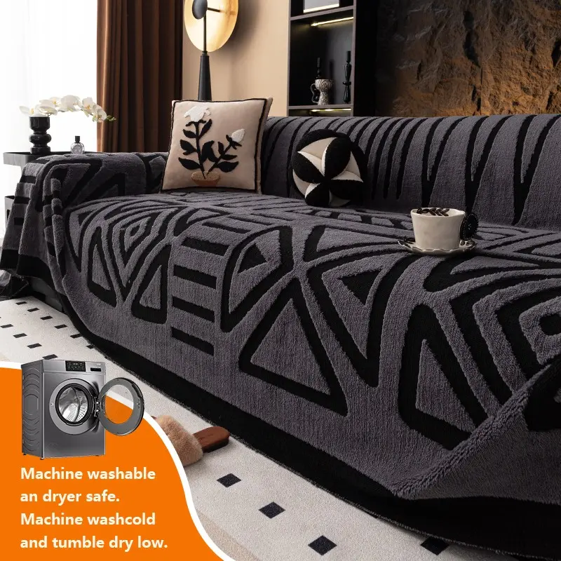 Thick Plush Dustproof Sofa Cover, All-Season Pet-Friendly Design, Non-Slip Fabric, Machine Washable, Fits 3/2/4 Seater & Combination Sofas, Modern Home Decor Accessory