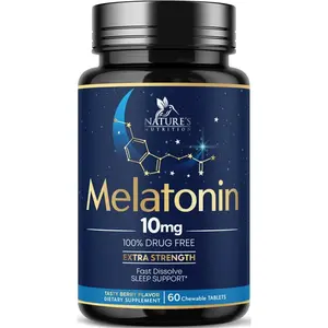 Melatonin 10mg Tablets Extra Strength Sugar Free Sleep Support for Adults
