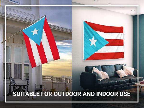 G128 Puerto Rico Light Blue Puerto Rican PR Flag | 3x5 Ft | LiteWeave Pro Series Printed 150D Polyester | Indoor/Outdoor, Vibrant Colors, Brass Grommets