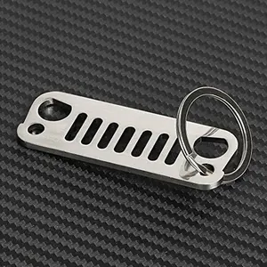 4x4 Off-Road Angry Grill Grille Keychain (Stainless Steel)