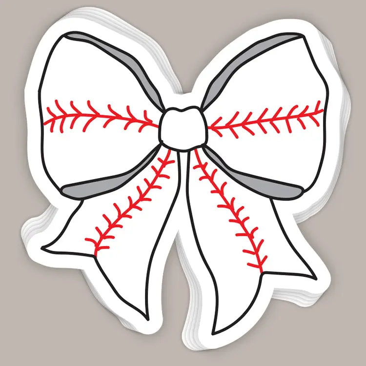 Baseball Bow Decal Baseball Bow Decal