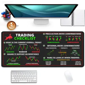 Stock Market  Pad Desk Pad,Investing Guidance for Dummies Beginners,Finance Gifts for Day Trader Crypto Investor,Large Office Desk Mat for Keyboard and , Mat(27.5X11.8Inch)