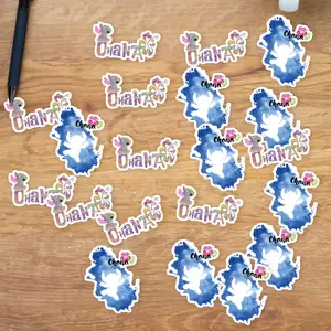 Stickers Pack 20 Pcs Ohana Waterproof means Bottle Colorful Family Bumper Vinyl - Laptop Car pink Luggage summer Bike Aesthetic Guitar Skateboard Water