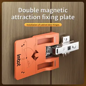 Imbot Magnetic Cabinet Door Hinge Spacer, Gaps Alignment Tool for Cabinet Door Installation, Strong Magnetic Hinge Jig for Perfect Doors Gaps,Quick Mounting & Alignment Assistbot