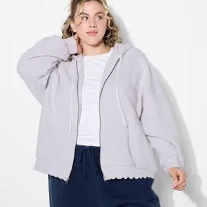Women's Merrow Edge Hooded Zip-Up Sweatshirt - Wild Fable Heather Gray S