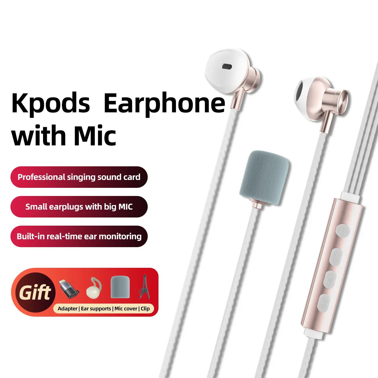 Noise-Canceling Karaoke Headphones Supports karaoke, live streaming, recording, gaming, singing, and chatting In-ear monitoring with 8 karaoke effects Comes with a professional sound card and practical accessories Noise Cancellation
