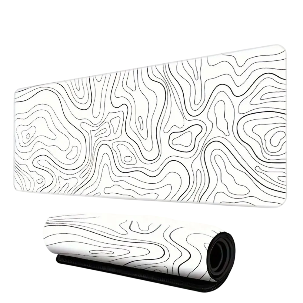 Abstract Topographic Map Gaming Mouse Pad Large Desk Mat XL Keyboard Mousepad 31.5*15.75 in