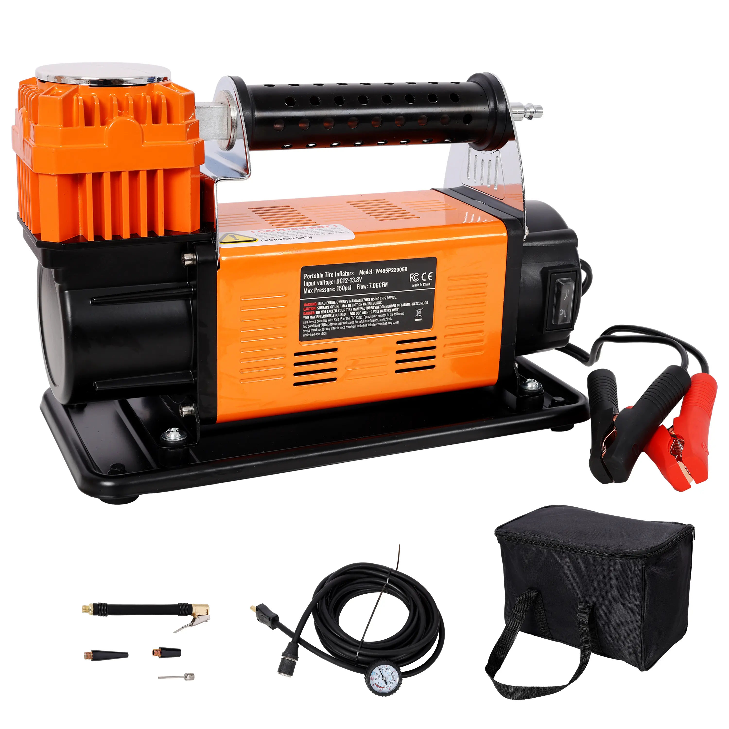 12V Heavy Duty Air Compressor Tire Inflator with Pressure Gauge Max 150 PSI Auto Pump for Car SUV RV Truck Portable Emergency Roadside Kit Digital Display, Home Furniture and Household Product Search Terms for US Online Shopping