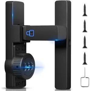 Barn Door Lock,Flip Latch Lock with Combination,90  Sliding/Swinging Door Lock,Cabinet 3-Digit Password Keyless,Gate Latches Bolt for Gate Barn Door Garage Shed Window(Black,90 )