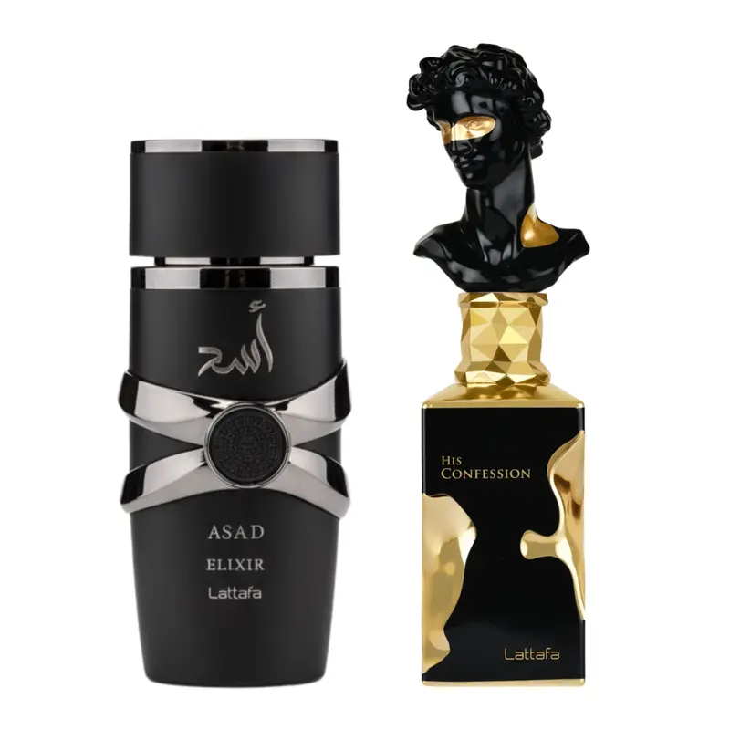 Lattafa Asad Elixir + His Confession EDP 100ml Spray Bundle