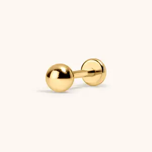 Sphere Push Pin Flat Back Earring, 3mm