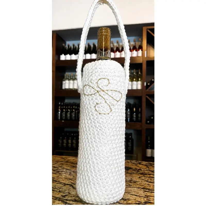Crocheted Wine Bottle Carrier