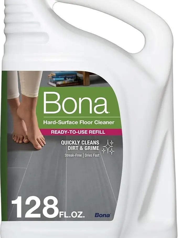 Bona Multi-Surface Floor Cleaner Refill 128 FL. OZ. - Unscented - Ready-to-Use Refill for Bona Spray Mops & Spray Bottles - Residue-Free Floor Cleaning Solution