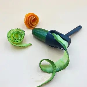 Stainless Steel Spiral Vegetable Cutter, Creative Kitchen Tool for Cucumber Carrot Slicing, Shredding, Coiling, Durable Design